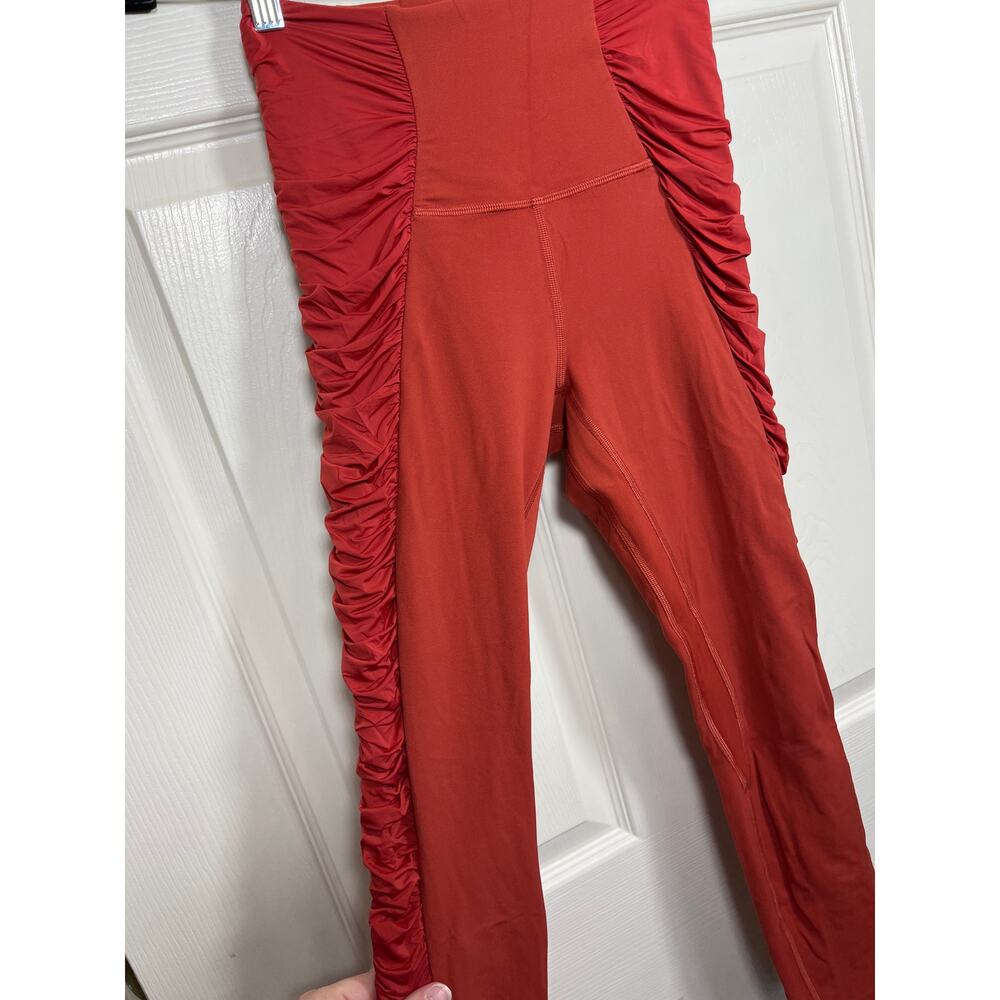 lululemon athletica Red Ruched Leggings